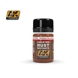 AK Interactive Medium Rust Crusted Deposits Enamel Paint 35ml Bottle - AKI4112