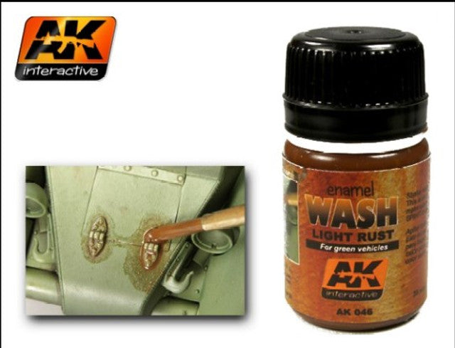 AK Interactive Light Rust Wash Enamel Paint 35ml Bottle - AKI46
