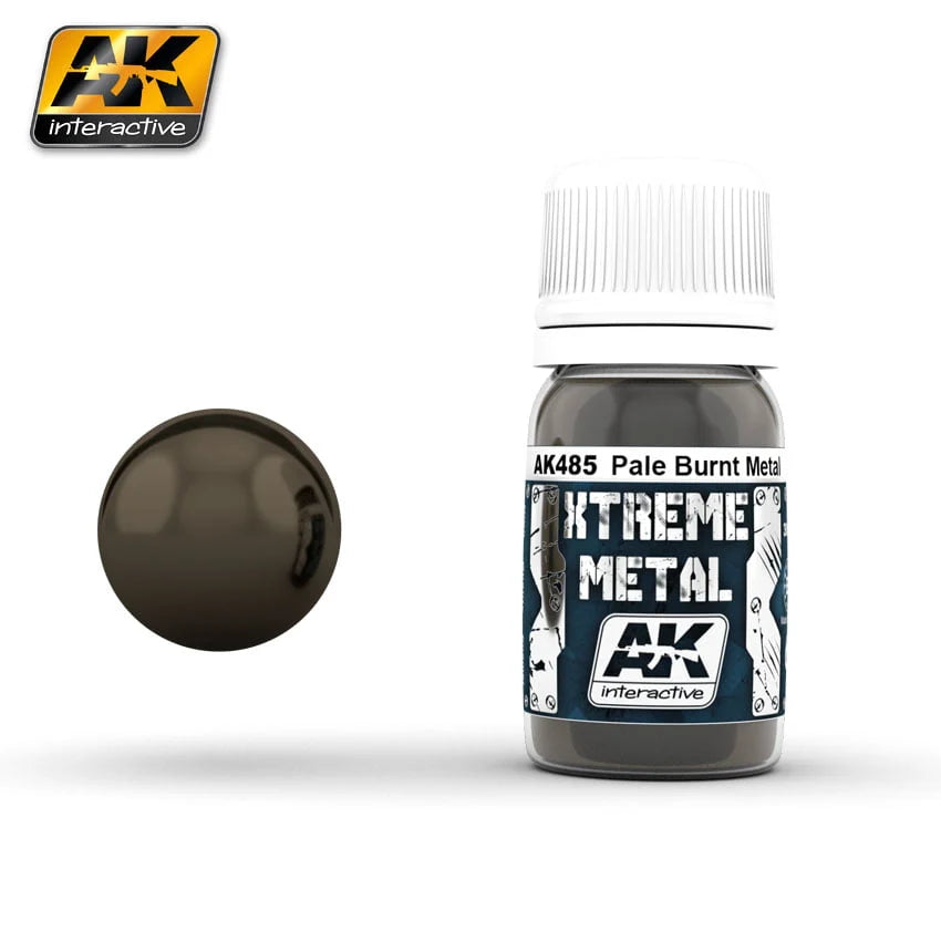 AK Interactive Xtreme Metal Pale Burnt Metal Metallic Paint 30ml Bottle - AKI485