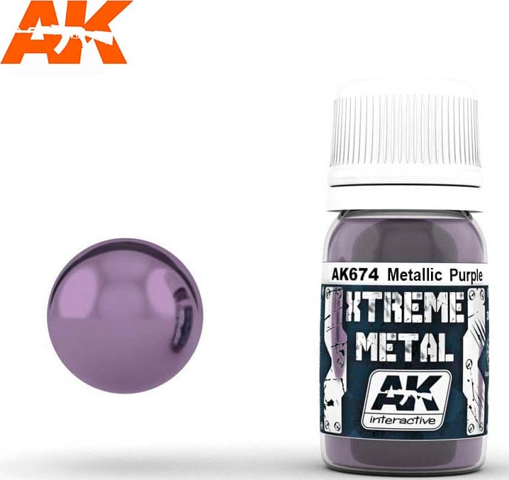 AK Interactive Xtreme Metal Purple Metallic Paint 30ml Bottle - AKI674