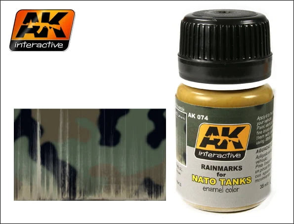 AK Interactive NATO Tank Rainmarks Enamel Paint 35ml Bottle - AKI74