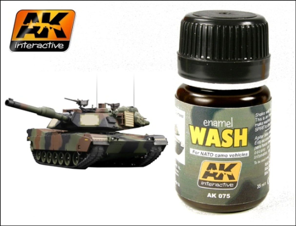AK Interactive NATO Vehicle Wash Enamel Paint 35ml Bottle - AKI75