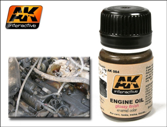 AK Interactive Engine Oil Glossy Enamel Paint 35ml Bottle - AKI84