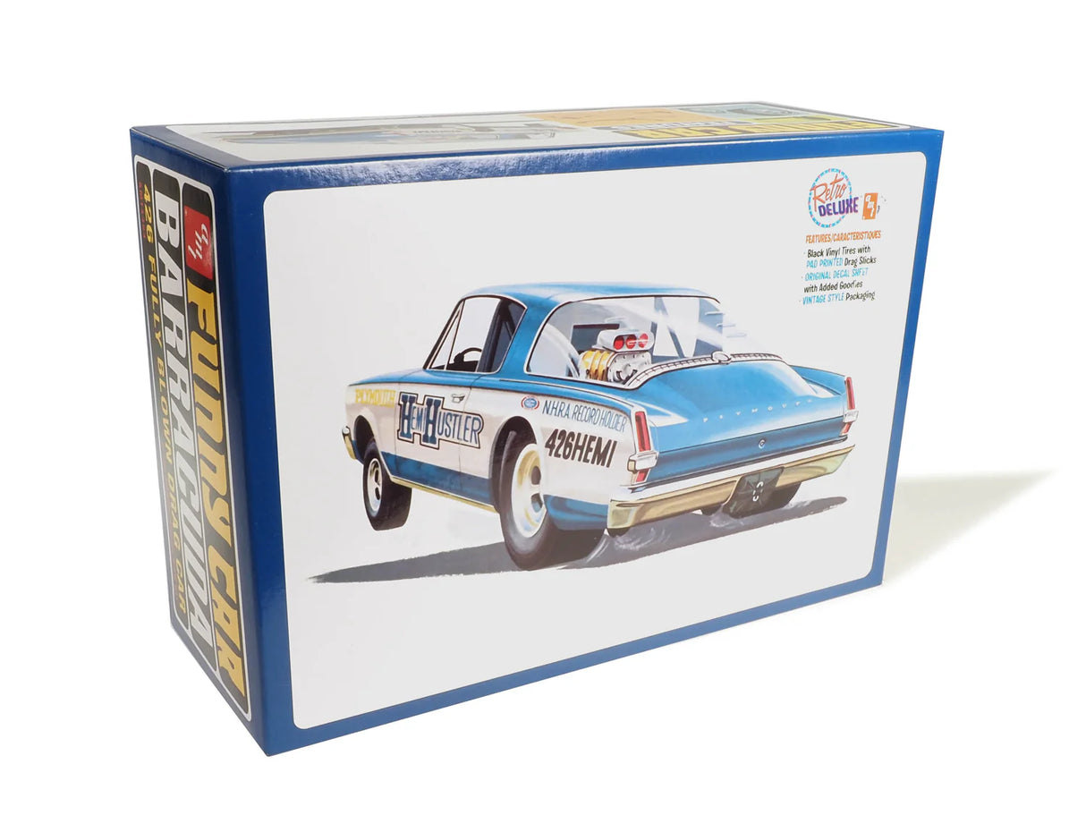 AMT 1966 Plymouth Barracuda Funny Car Hemi Hustler Plastic Model Kit - Skill 2