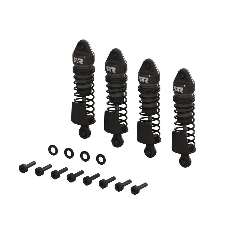 Arrma ARA-1560 Aluminum Shock Set, 58mm Length, 2000cSt Oil (Gun Metal) (4pcs) - GROM