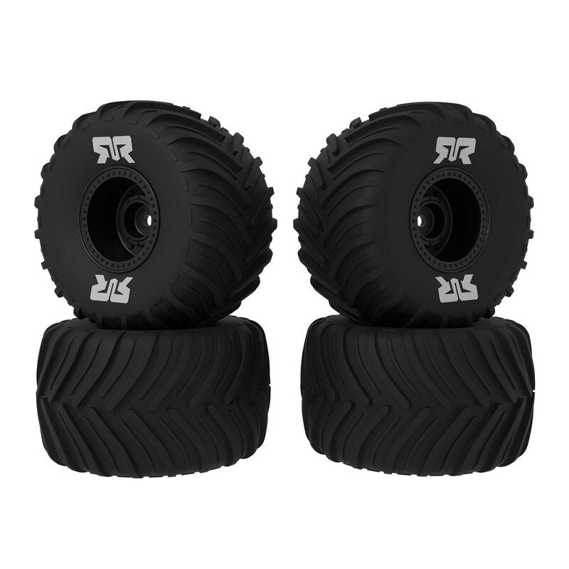 Arrma ARA-3115 dBoots Chevron MT Tire Set Glued (Black) (2 Pairs) - GROM