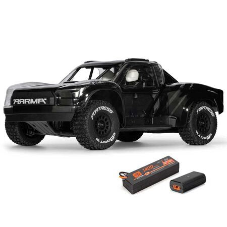 Arrma 1/16 MOJAVE GROM 4X4 RTA KIT Brushed Desert Truck (Battery & Charger Included), Clear/Black