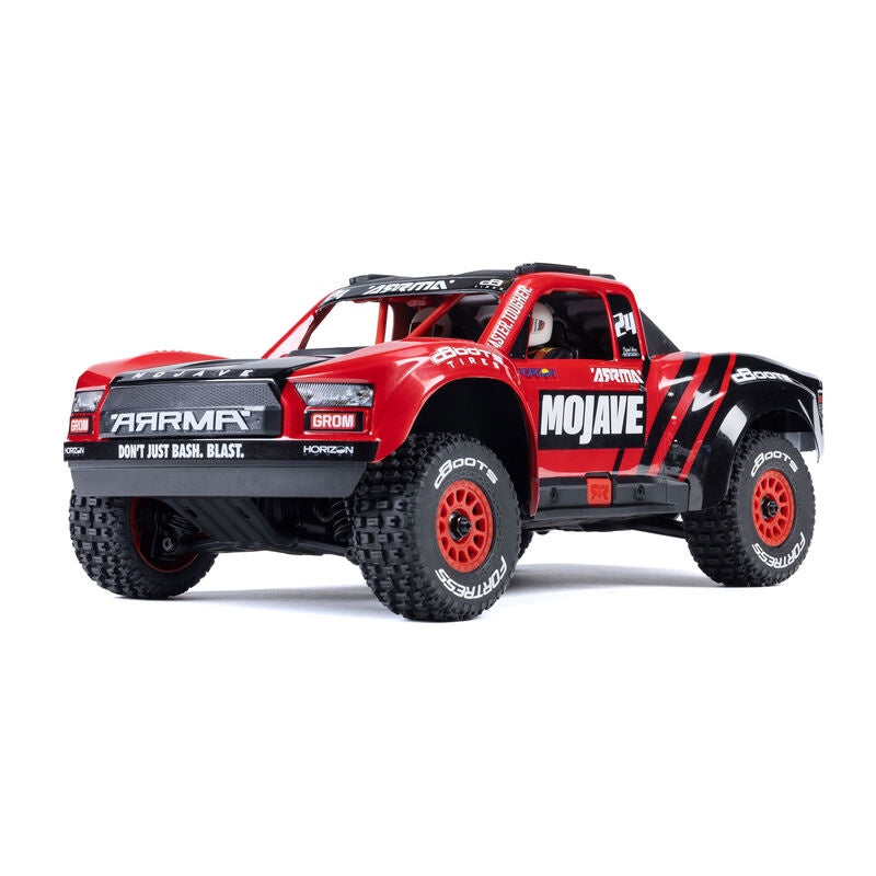 Arrma 1/18 MOJAVE GROM 4x4 SMART Small Scale Desert Truck (Red/Black)
