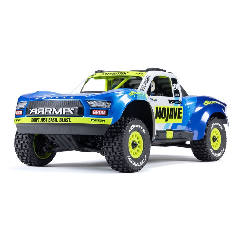 Arrma 1/18 MOJAVE GROM 4x4 SMART Small Scale Desert Truck (Blue/White)
