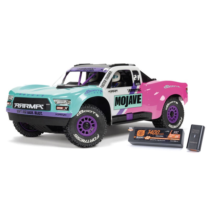 Arrma 1/16 MOJAVE GROM 223S DSC 4X4 RTR Brushless Desert Truck (Battery & Charger Included), Teal