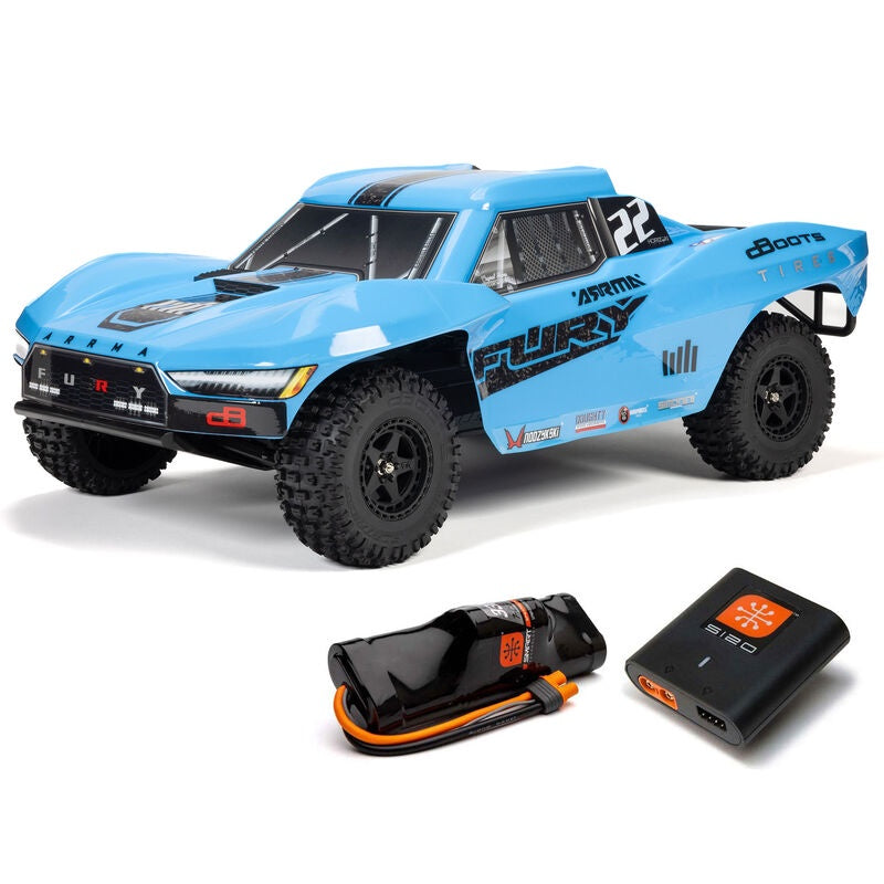 Arrma 1/10 FURY 2WD RTR Brushed Short Course Truck (Battery & Charger Included), Blue