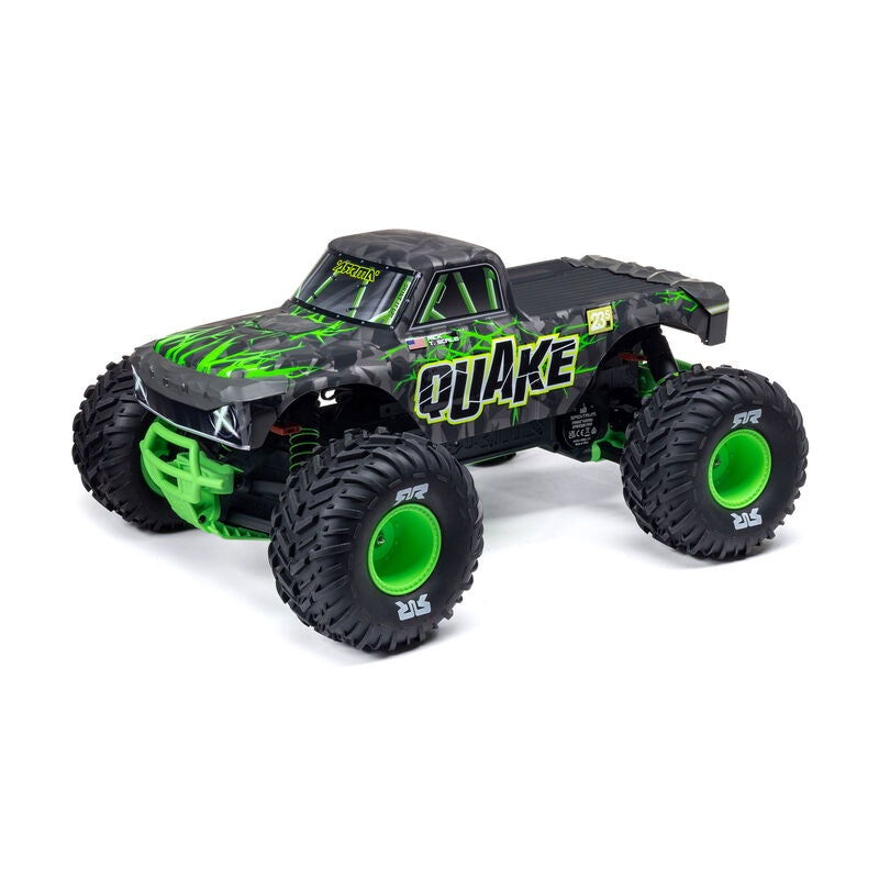 Arrma 1/10 QUAKE 223S 2WD RTR Brushless Monster Truck, Green #ARA3537T2