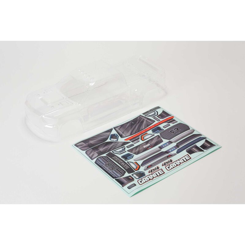 Arrma Granite 4X4 Clear Body w/Decals And Window Masks - ARA402308