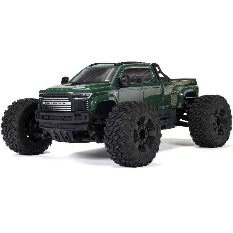 Arrma 1/10 BIG ROCK 4X4 223S BLX BRUSHLESS STREET TRUCK RTR WITH DSC, (Green)