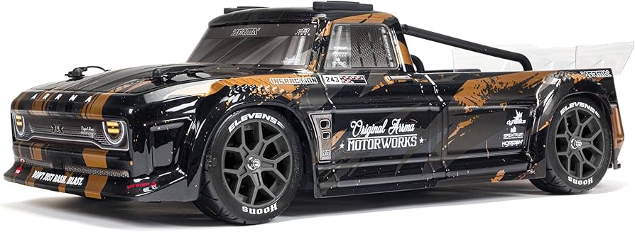 Arrma INFRACTION 4X4 3S BLX 1/8 Resto-Mod Truck Blk/Gold - ARA4315V3T1