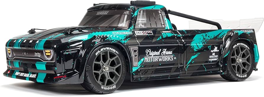 Arrma INFRACTION 4X4 3S BLX 1/8 Resto-Mod Truck Blk/Teal - ARA4315V3T2