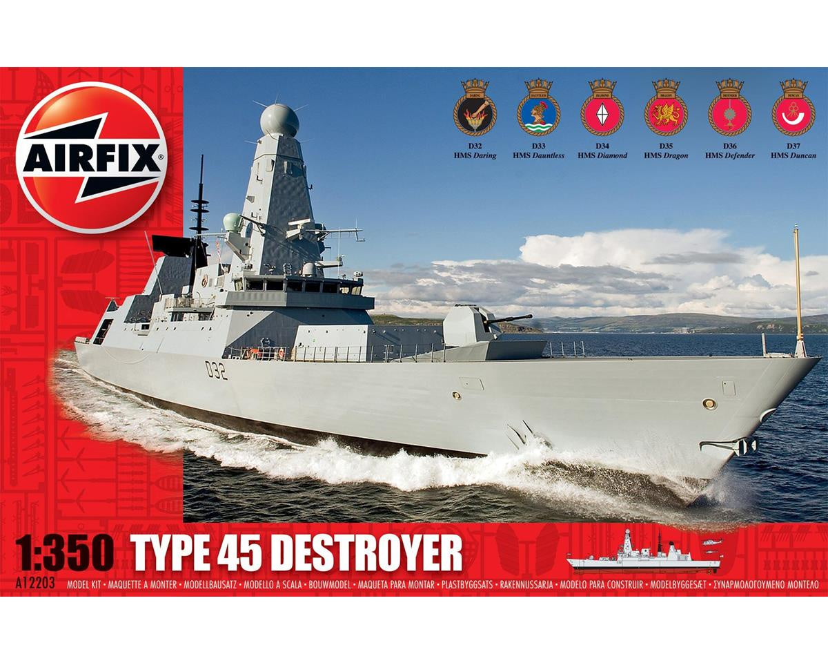Airfix 1/350 HMS Royal Navy Type 45 Destroyer - ARX12203