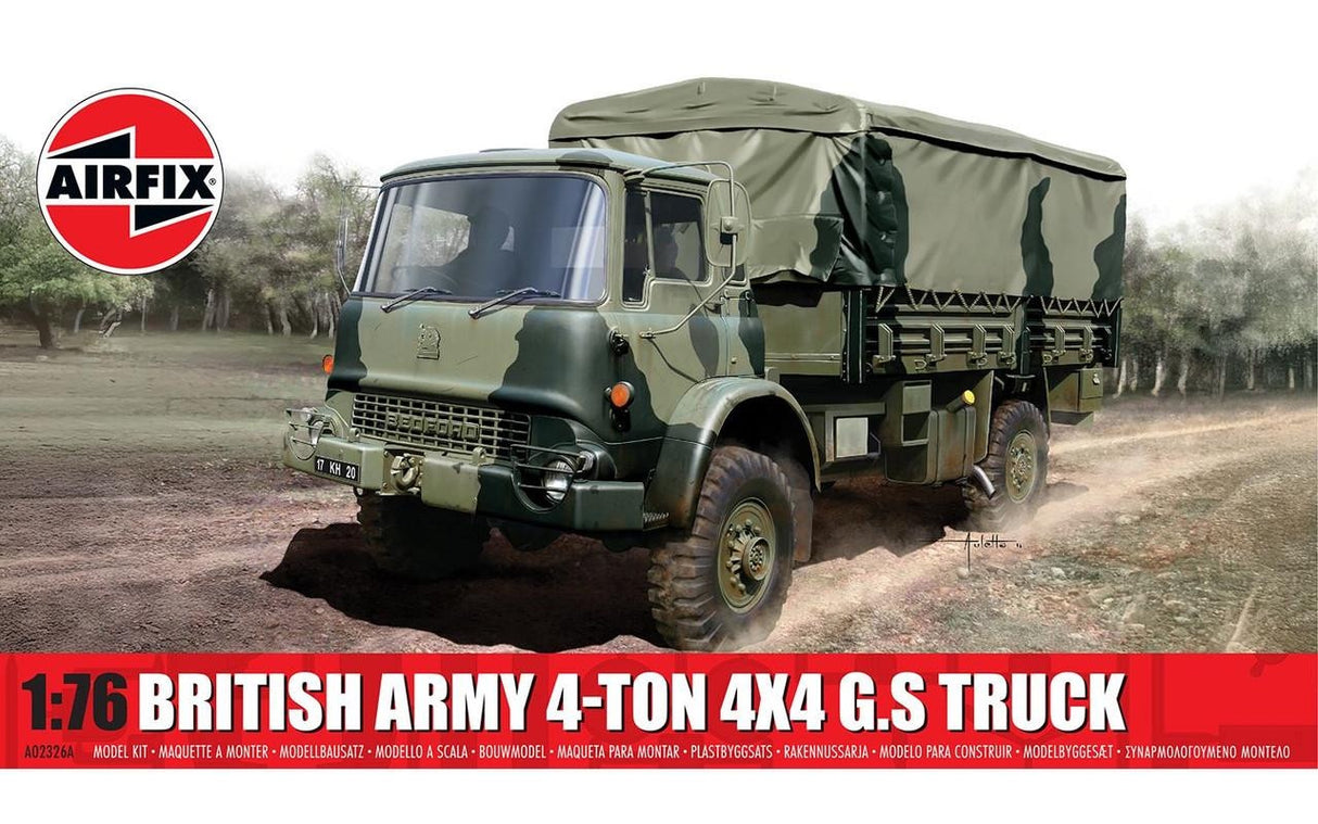 Airfix 1/76 Airfix British Army 4-ton 4 x 4 GS Truck Plastic Model Kit #A02326AF