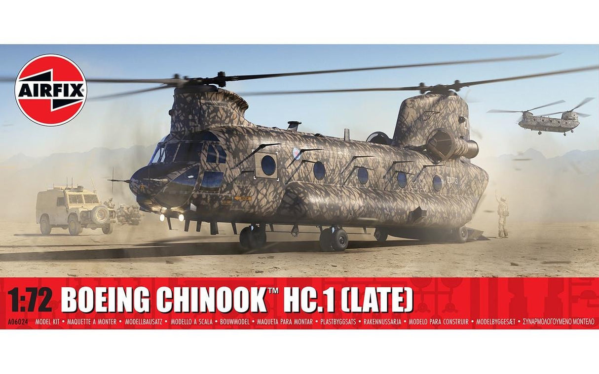Airfix 1/72 Airfix Boeing Chinook HC.1 (Late) Plastic Model Kit #A06024