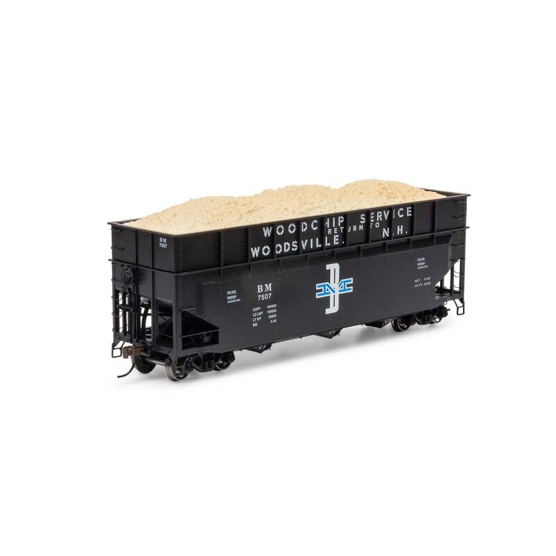 HO ATH 40' Wood Chip Hopper w/Load, BM #7507