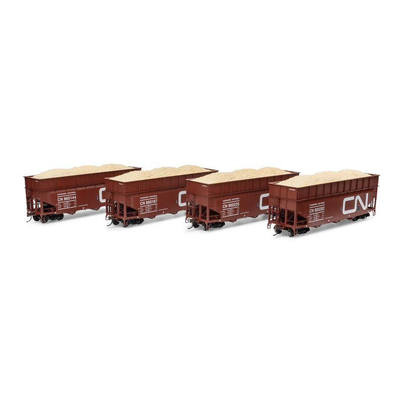 HO ATH 40' Wood Chip Hopper w/Load, CN #860144/860167/860225/860282 (4)