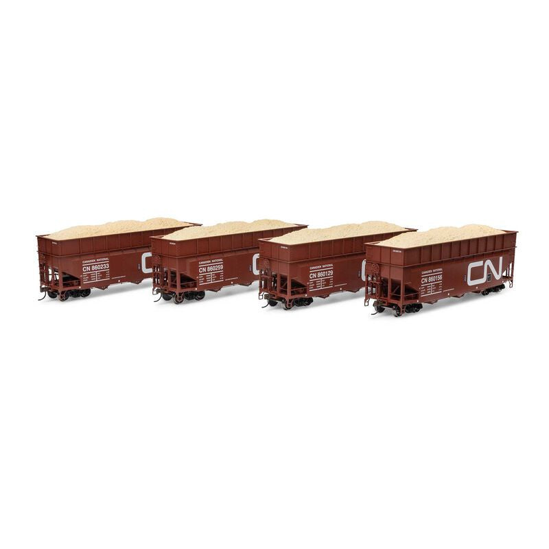 HO ATH 40' Wood Chip Hopper w/Load, CN #860129/860156/860233/860259 (4)