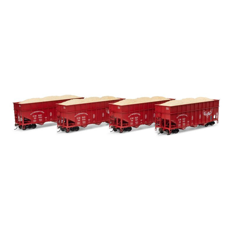 HO ATH 40' Wood Chip Hopper w/Load, GMO #82519/82521/82533/82548 (4)