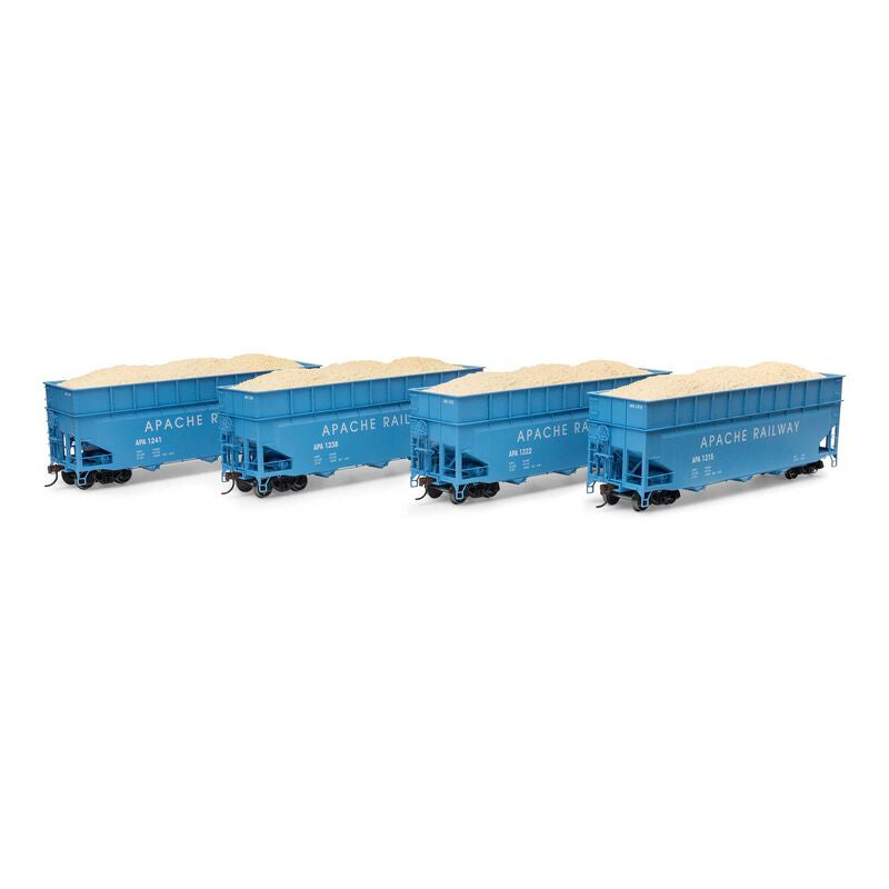 HO ATH 40' Wood Chip Hopper w/Load, APA #1215/1222/1238/1241 (4)