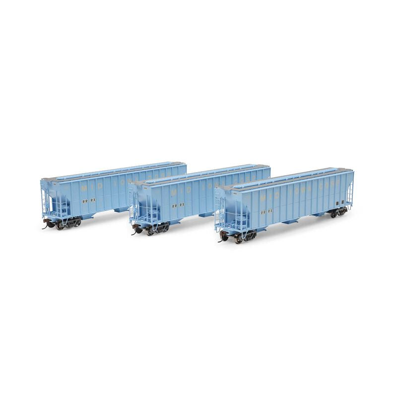 HO ATH FMC 4700 Covered Hopper, RRRX Primed For Grime #2128/2132/2137 (3)