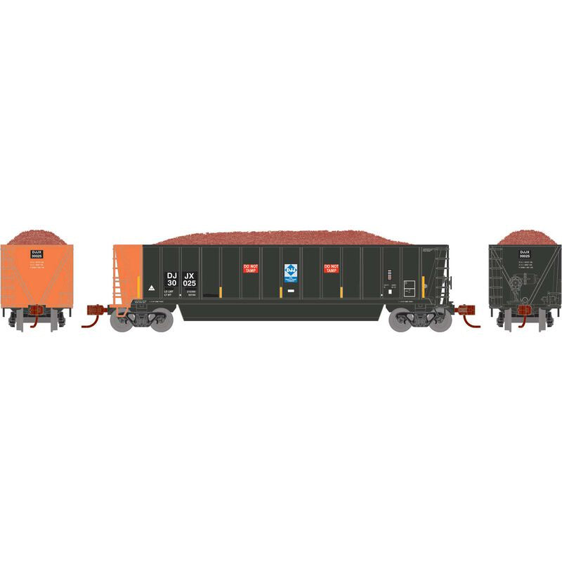 N ATH Berwick Bathtub Gondola w/Load, DJJX Primed For Grime #30025