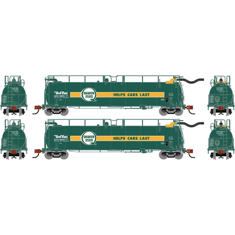 Athean N TankTrain A/A, GATX Quaker State #69251/69257 (2)