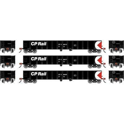 Athearn HO 52' Mill Gondola, Canadian Pacific (CP) #330913/330917/330920 (3)
