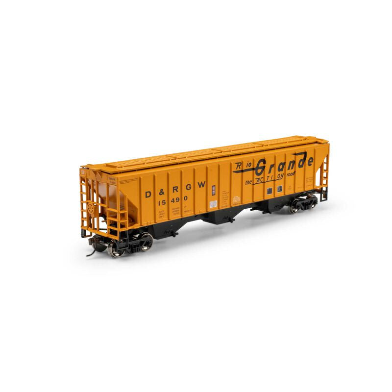 Athearn HO PS 4740 Covered Hopper, DRGW #15490