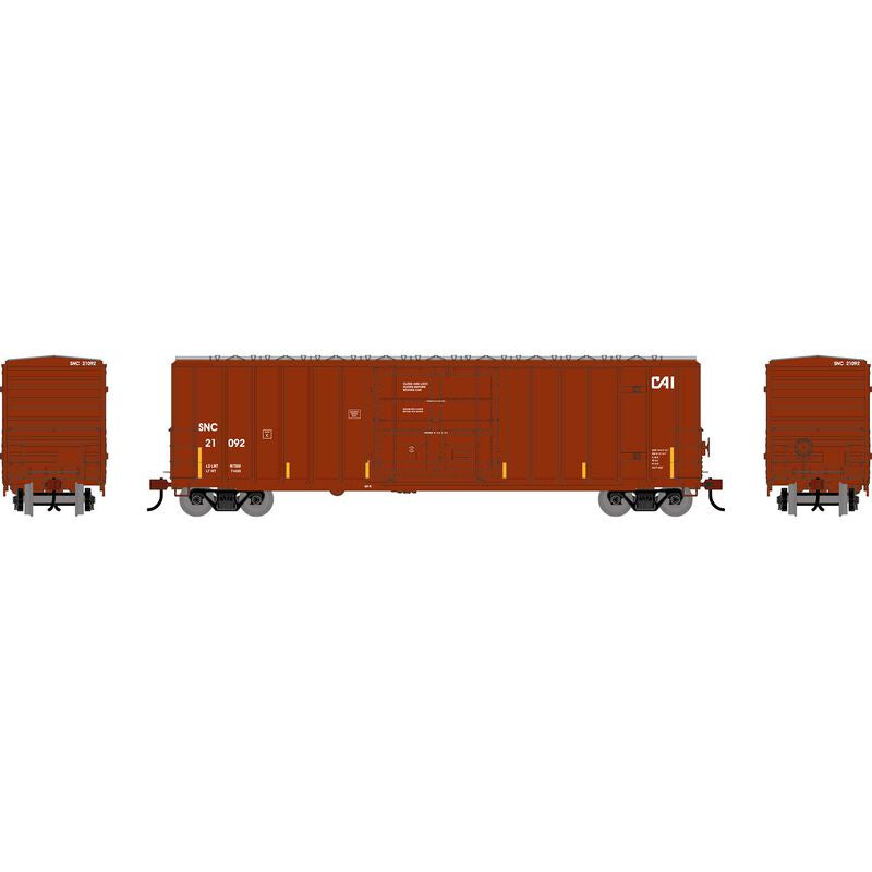 Athearn HO 50' FMC 5327 12' Plug Door Box Car, Saratoga & North Creek (SNC)#21092