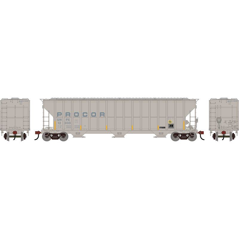 Athearn HO FMC 4700 Covered Hopper, Procor UNPX w/FRA Reflectors #12033