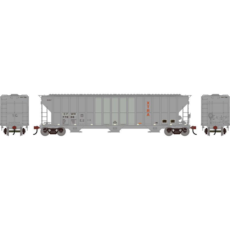Athearn HO FMC 4700 Covered Hopper, Primed For Grime CFWR #77006