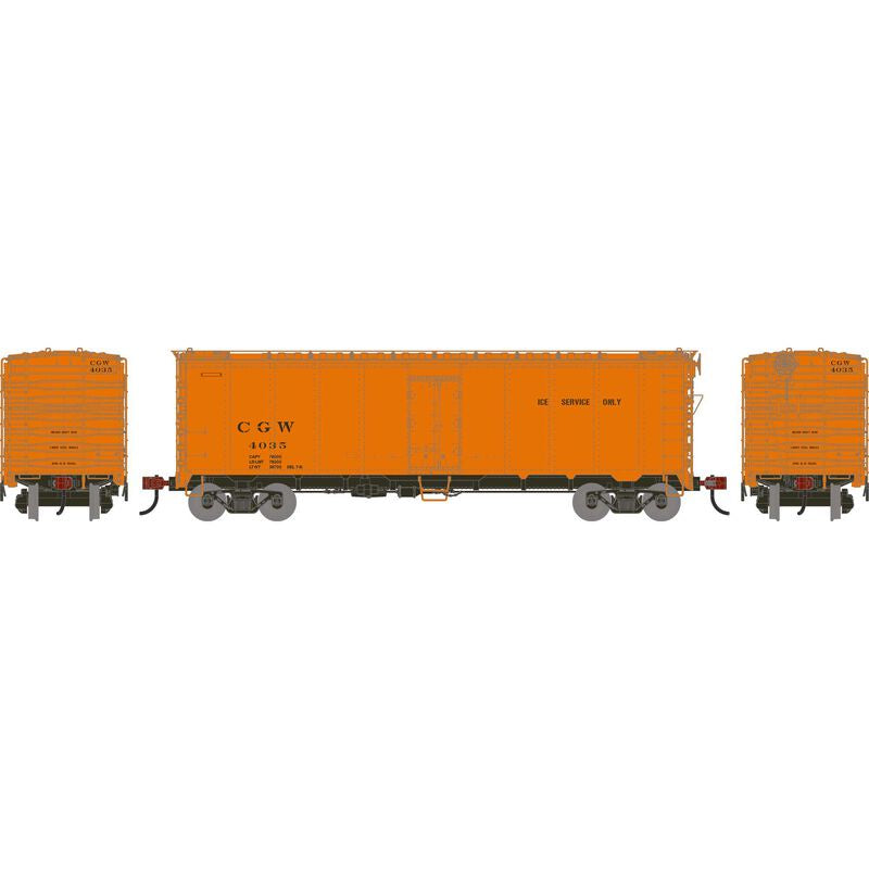 Athearn HO 40' Steel Refrigerator Car, CGW #4035