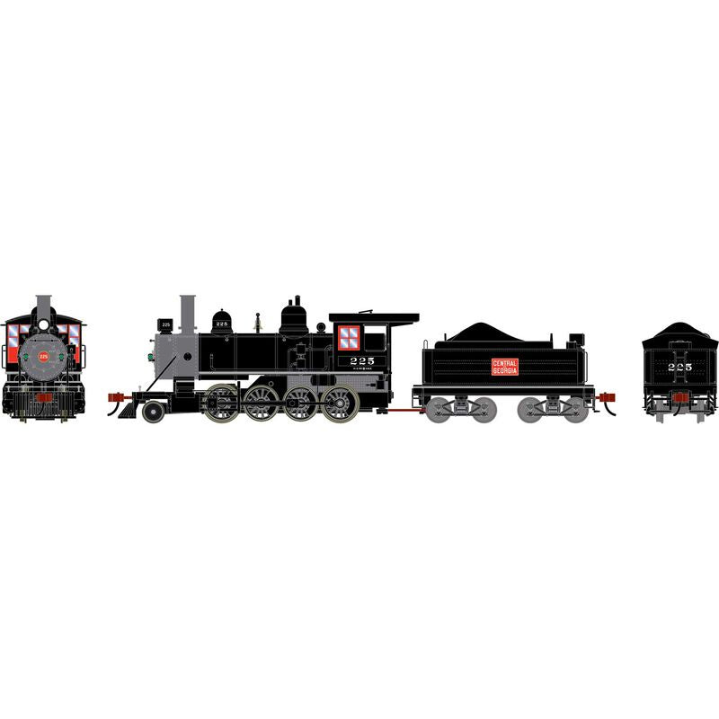 Athearn HO 2-8-0 Steam Locomotive, Central of Georgia (CG) #225
