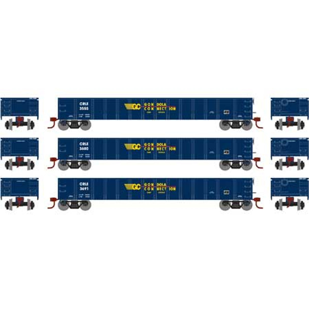 Athearn N 52' Mill Gondola, CRLE/GonConnec (3) - ATH1389