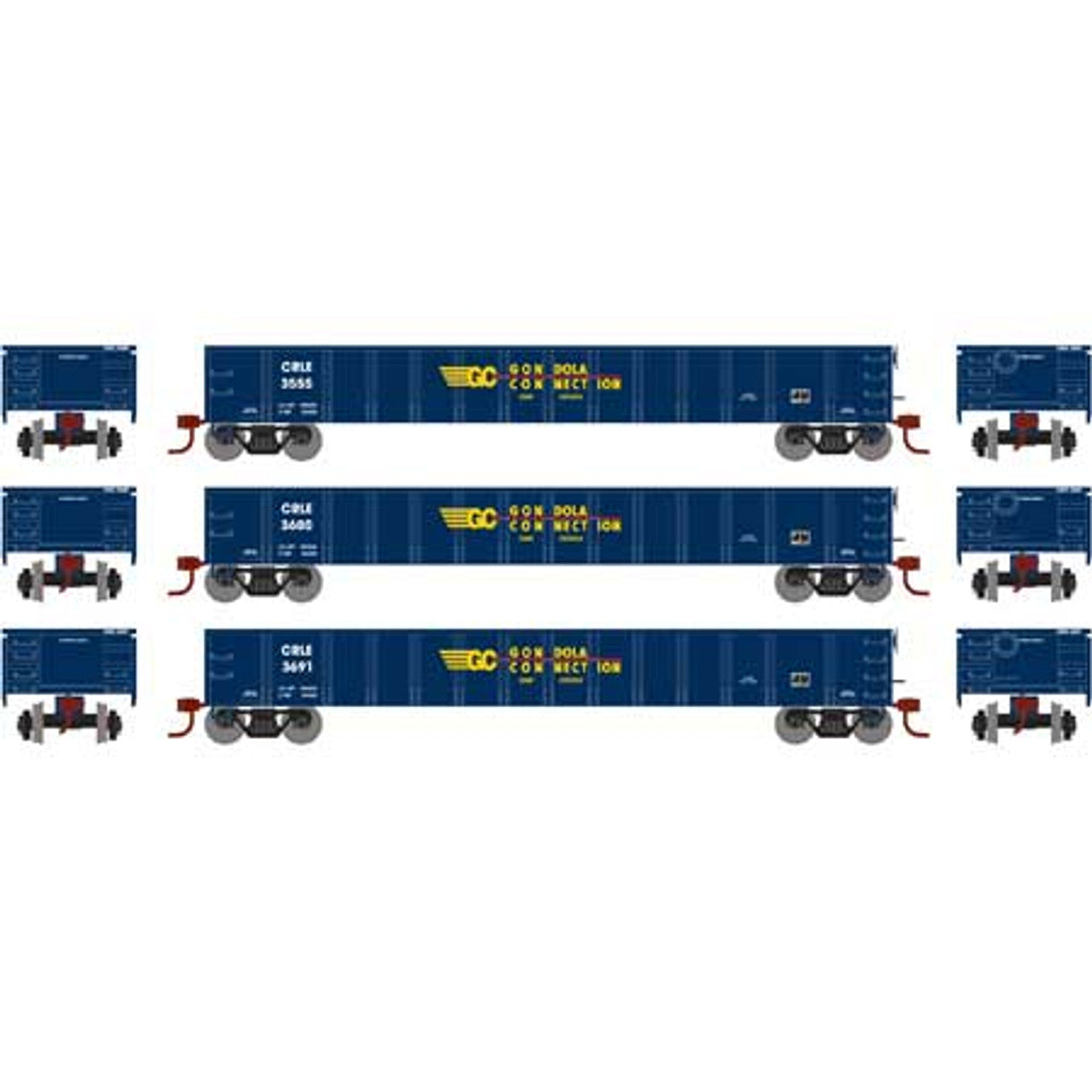 Athearn N 52' Mill Gondola, CRLE/GonConnec (3) - ATH1389