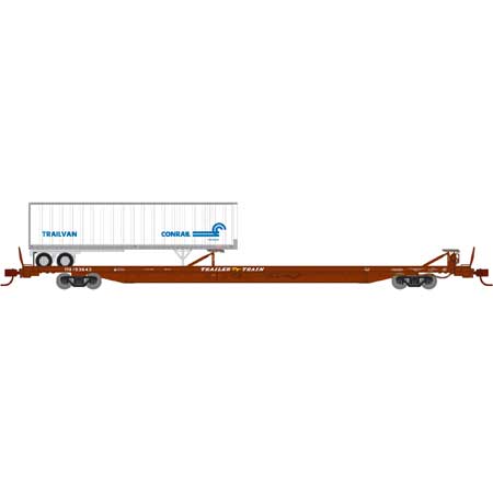 Athearn N F89-F89'8" TOFC Flat w/40 Trailer, TTX/Brown/CR - ATH14338