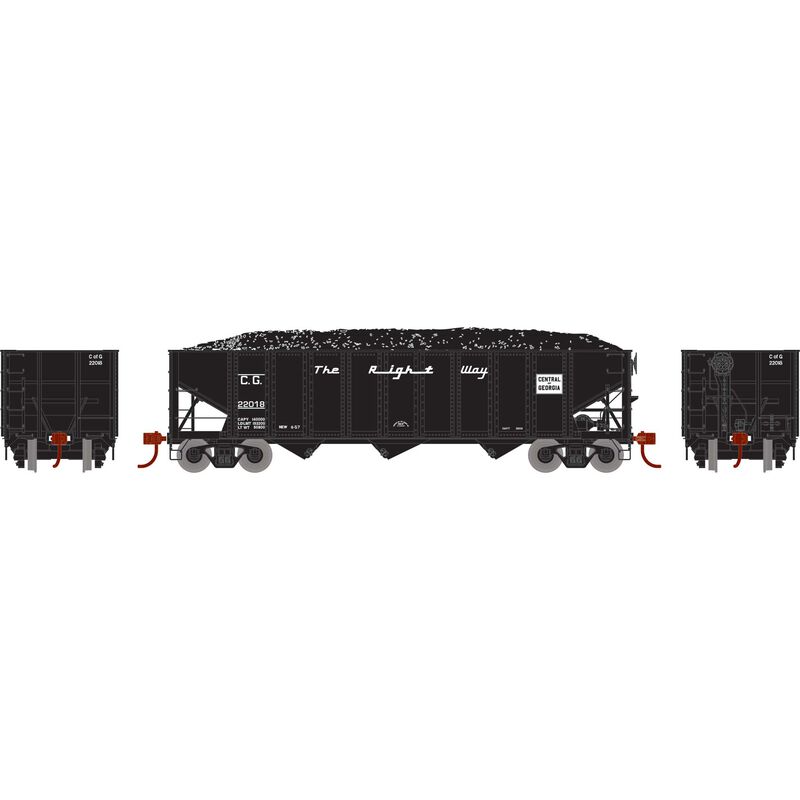 Athearn HO RTR 40' 3-Bay Ribbed Hopper w/Load, CG #22018 - ATH15159