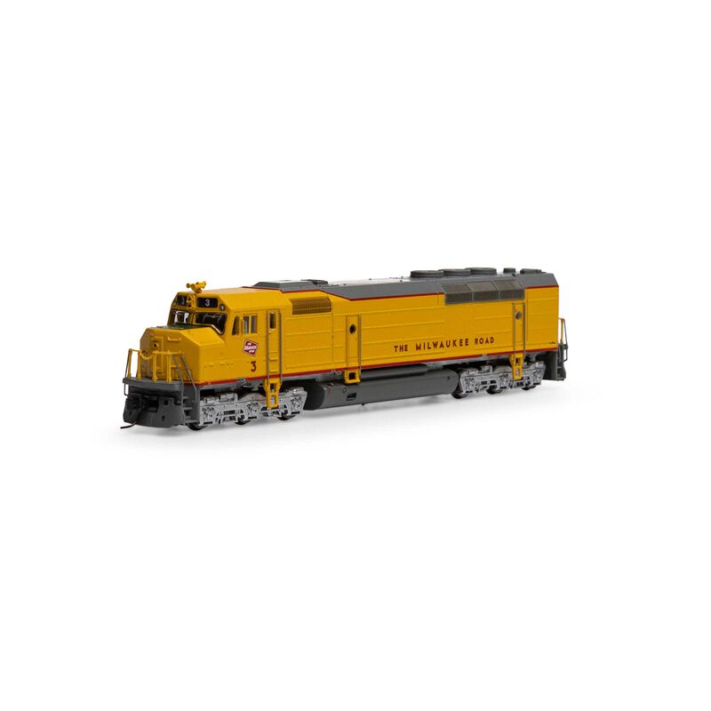 Athearn N FP45 w/DCC & Sound, MILW/Yellow & Gray #3 - ATH15378