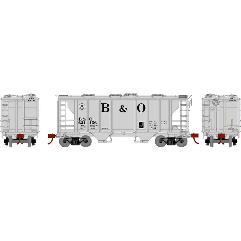 Athearn HO PS-2 2003 2-Bay Hopper, B&O #631156