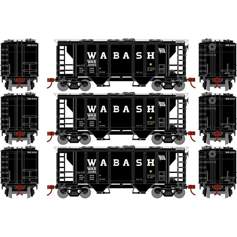 Athearn HO PS-2 2003 2-Bay Hopper, WAB (3)
