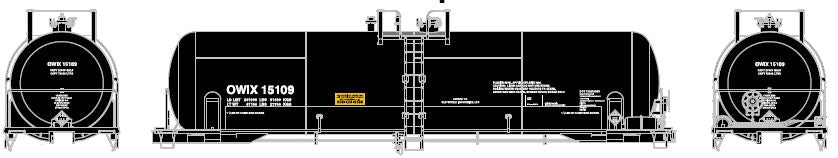 Athearn HO RTR RTC 20,900-Gallon Tank, OWIX #15133 - ATH15762