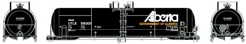 Athearn HO RTR RTC 20,900-Gallon Tank, UTLX/Alberta #58009 - ATH15773