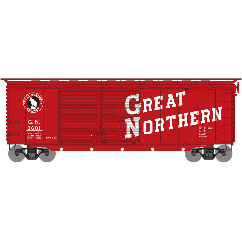 Athearn HO RTR 40' Double Door Box, GN #3601 - ATH16042