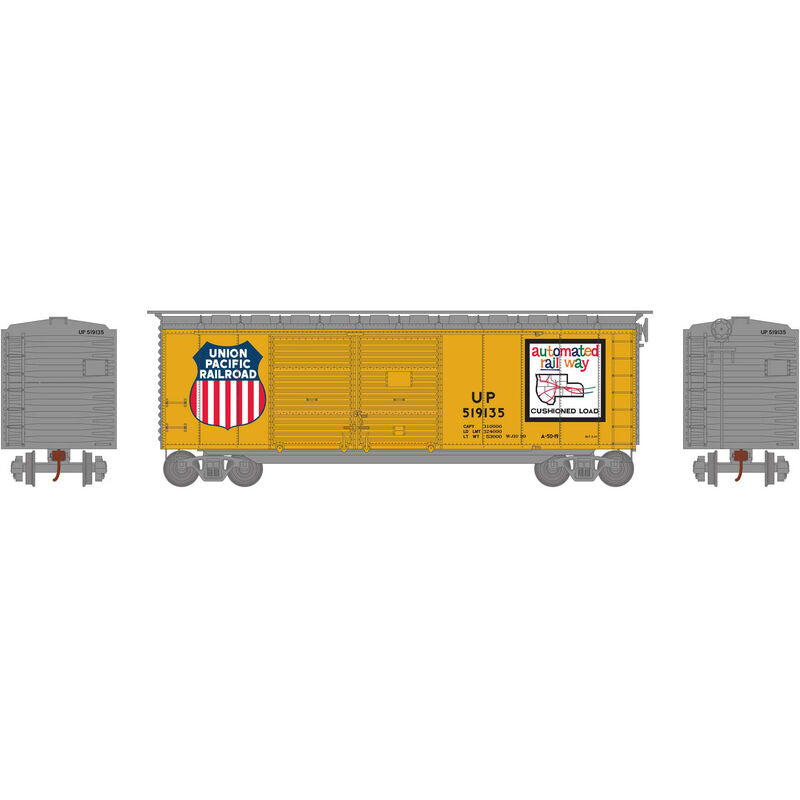 Athearn HO RTR 40' Double Door Box, UP/Map #519135 - ATH16067
