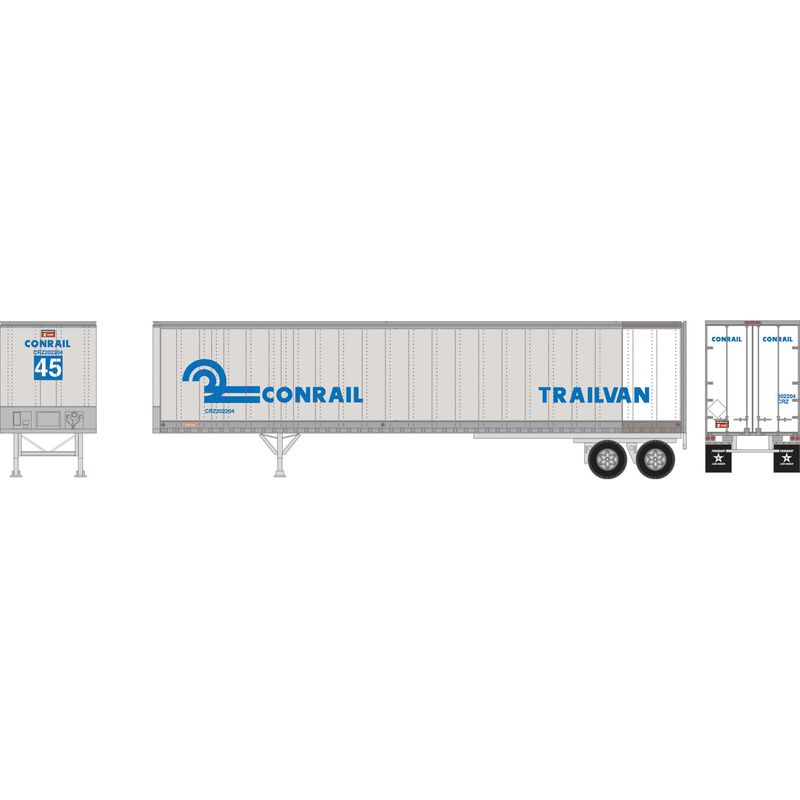 Athearn HO RTR 45' Fruehauf Trailer, CR/Trailvan #202204 - ATH16109